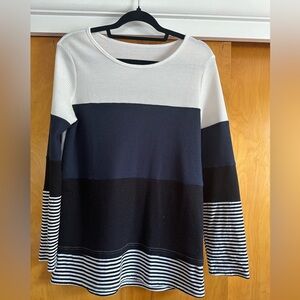 Striped Color Block Long Sleeve Top